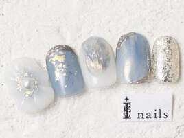 ブルーぷっくりフラワー