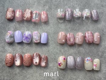 マール 甲子園店(marl)の写真/最旬お洒落ネイルが叶う!高技術&モチの良さ◎毎月新作デザイン更新!【定額¥7150/持ち込みfree art¥8800】