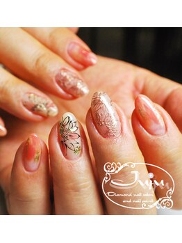 ジュジュ(Juju)/金運UP！ゴールド向日葵ネイル