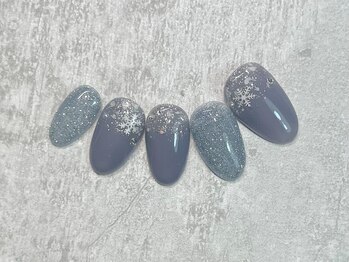 カシータ(casita)/雪の結晶フラッシュネイル