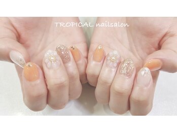 トロピカル(TROPICAL)/クリアフラワーネイル
