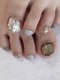 オンドットネイルサロンバイティントプラス(on. nailsalon by tint+)の写真/サンダルから見えるキラッと輝くfootネイルを☆ハンドができない方も1年を通してキレイなお爪に♪