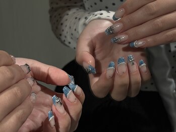 ペペ バイ オカバ 平野店(PEPE by okaba)/saki指名　デニムネイル