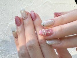 リボンマグネットネイル