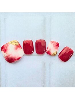 4月限定！凛とした赤と光の線