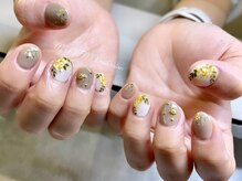 ムギモ(MUGIMO)/持ち込み手書きミモザネイル