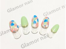 グラマーネイル(Glamor nail)/☆フレンチ×マーブル¥6800