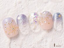 アイネイルズ 横浜WEST店(I-nails)/ラメグラデーション花火8480円
