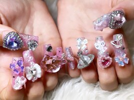 透明ピンク 量産型 ゴテゴテ