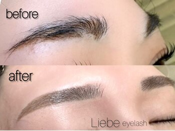 リーベ 高槻(Liebe)の写真/<目元をトータルコーディネート>まつエク・まつぱと合わせてアイブロウも当店で♪垢抜けた今っぽい印象に☆