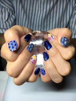 ブルーラヴァンド(Blue Lavande)/夏ネイル