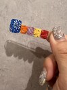 夏フットネイル　花火