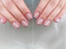 ココナッツネイル/ミラーフレンチネイル