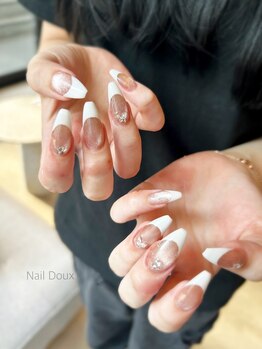 ネイル ドゥ 岡山駅前店(Nail Doux)/マグネット×フレンチネイル