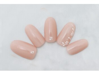 ネイルルージュ(Nail Rouge)/手描きフラワー