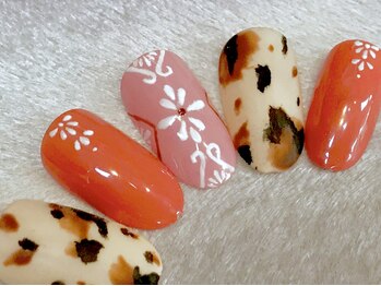 ビービーネイル(BB)/ハラコ風レオパード