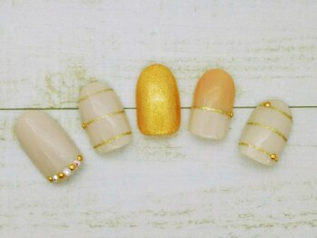 ザ アール ネイル カンパニー(the R nail company)/バイオジェル定額アートB￥9350
