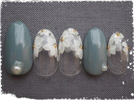 お花フレンチネイル¥13200～