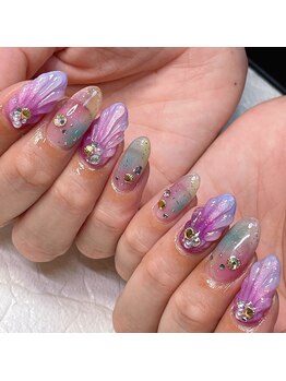 シュシュ(Chou chou)/人魚の鱗ネイルで夏気分!