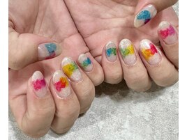 マグネット/水彩ネイル/インク