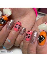 フルール ブルー(fleur bleue)/ジャイアンツ応援ネイル