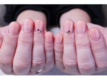 プチリリィ(Petit Lily)/ラメグラにストーンでクリスマス