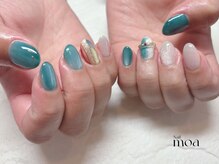 モア(moa)/緑　マグネット　ミラー　