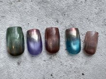 シープラスエー(C+A)/くすみカラーガラス風アート