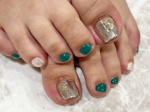 レディグリッター(Lady glitter)/ニュアンスミラー×グリーン