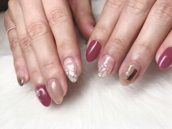 サニーデイズ ネイルアンドビューティー 曙橋店(SunnyDays Nail&Beauty)/ピンク×べっ甲