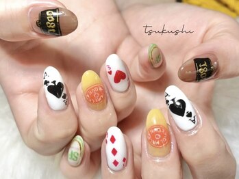 トランプとテキーラネイル