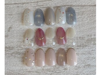 ネイルサロン エムズ(Nail Salon M's)の写真/パラジェル導入店!地爪を労わりながらネイルを楽しめる♪ギャラクシーネイル導入[お写真:¥7300コース]