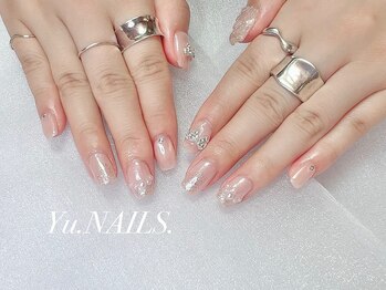 ユーネイルズ 恵比寿(Yu.NAILS.)/オーロラ◎蝶々◎ネイルデザイン