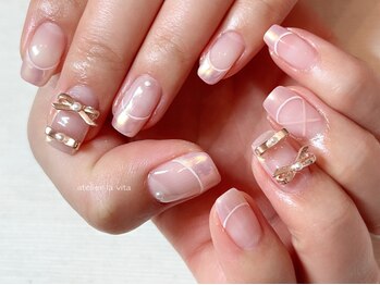 アトリエ ラビータ(atelier la vita)/バレエシューズフレンチ・リボン