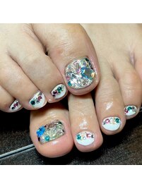 埋め尽くし☆フットネイル