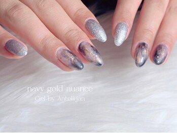 シエル バイ アンテリジャン(Ciel By Antellijan)/ネイビーもやもやデザイン