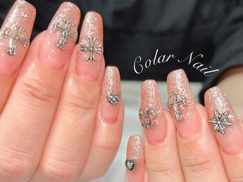 コラールネイル 本町(Colar Nail)/クロスパーツで甘辛MIX!
