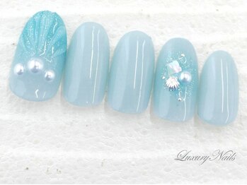 ラグジュアリーネイルズ アカバネ(Luxury Nails Akabane)/涼しげ*ブルーNail