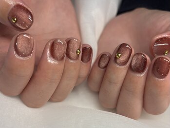 ネイルビジョルノ つくばみどりの店(Nail Begiorno)/マグネットネイル　ワンカラー