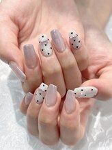 エムデコビューティ(M-DecoBeauty)/リボン　ドットネイル