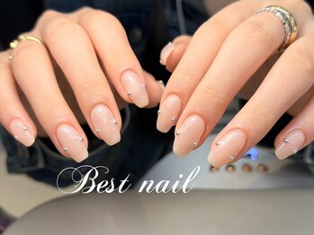 Best Nail 銀座店【ワンホンネイル・スカルプ・パラジェル・上品ジェルネイル】/ワンカラー+ストーン