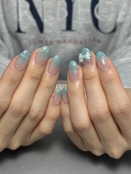 シーシー ネイル アンド アイラッシュ(CeCe Nail&eyelash)/自爪ラメグラデーションパーツ1