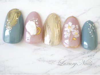 ラグジュアリー ネイルズ(Luxury Nails)/おしゃれミラー◇くすみカラー