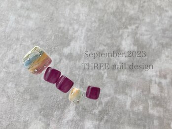 スリー(THREE)/September 2023/nail design