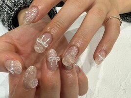 ガーリーデザインネイル