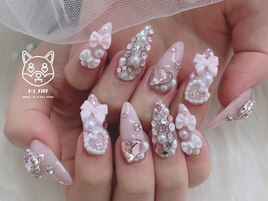 埋め尽くし量産ピンクネイル