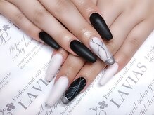 プロフェッショナル ネイルサロン ラヴィアス(LAVIAS)/スカルプ☆ワンカラ-＋アート2本