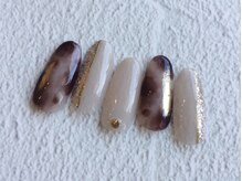 アウラ ネイルサロンアンドスクール(aula)/ニュアンレオパードネイル