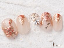 アイネイルズ 横浜WEST店(I-nails)/ミラーニュアンス薔薇11500円