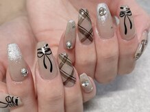 ネイルフロンティア 吉祥寺(NAIL FRONTIER)/E手描きリボンネイル11980円